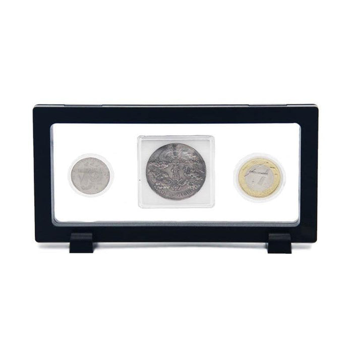 Elegant Coin and Jewelry Showcase Box with Transparent Membranes