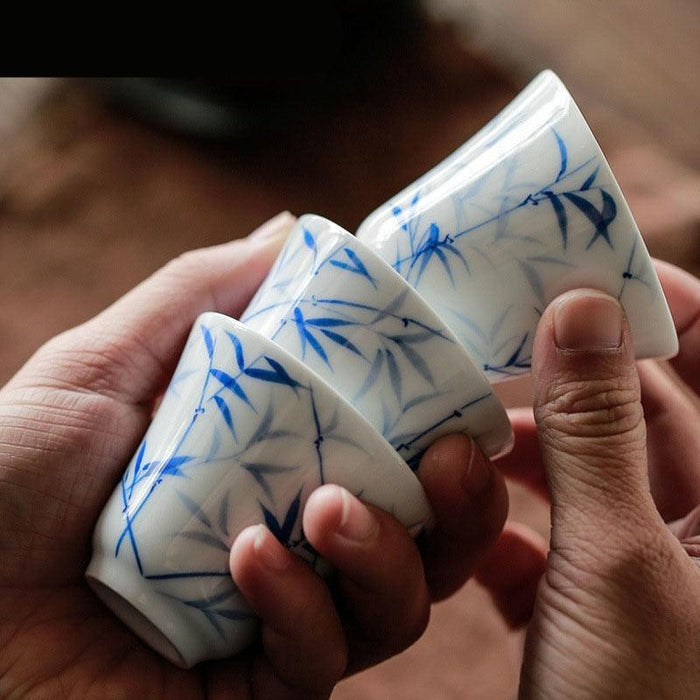 Artisanal Hand-Painted Porcelain Tea Cups for a Luxurious Tea Experience