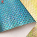 Enchanted Holographic Mermaid Scale PU Faux Leather for Creative DIY Crafts