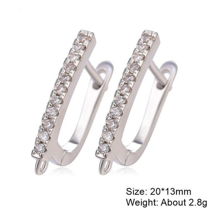 Stunning Handmade Gold & Silver Earring Hooks Adorned with Dazzling Austrian Crystals - Eco-Friendly Luxury Jewelry