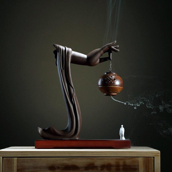 Buddha Hand Backflow Incense Burner - Tranquil Aromatherapy Essential
