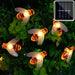 Bee-themed Solar Powered Garden Fairy Lights