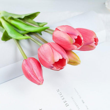 Elegant Silicone Tulip Collection: 5 Realistic Artificial Flowers for Timeless Decor