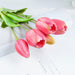 Elegant Silicone Tulip Bouquet: Set of 5 Realistic Artificial Flowers with Lifelike Feel