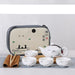 Sophisticated Ceramic Tea Brewing Set with Travel Tote Bag