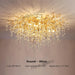 Nordic Crystal Ceiling Lights: Elegant Design with Adjustable LED Brightness and Custom Glass Shade Sizes