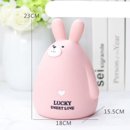 Charming Rabbit Savings Bank - Cute Bunny Coin Collector