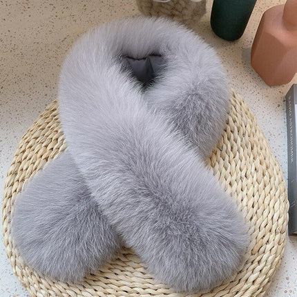 Opulent Fox Fur and Wool Scarf Collar - Transform Your Winter Wardrobe with Elegance