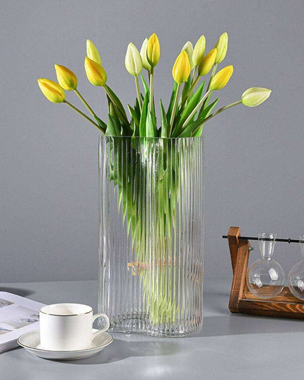 Timeless Tulip Charm Set: Luxe Artificial Tulip Blooms for Elegant Home Styling