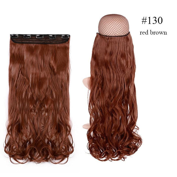 BENEHAIR Synthetic Hairpieces 24&quot; 5 Clips In Hair Extension One Piece Long Curly Hair Extension For Women Pink Red Purple Hair-0-Très Elite-130-24inches-CHINA-Très Elite