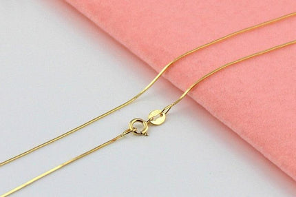 Luxe 18K Gold-Plated Snake Chain Necklace for Women - Chic Fashion Accessory