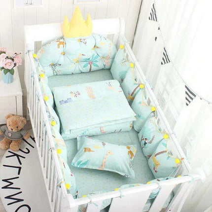 Nordic Chic 5-Piece Cotton Baby Crib Bedding Ensemble with Scandinavian Influence