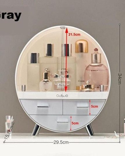 Elegant Makeup and Jewelry Storage Solution with Spacious Organization Compartments