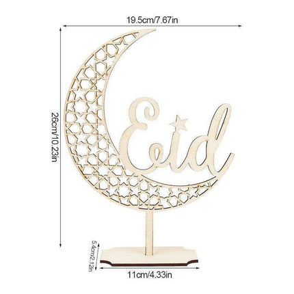Chic Wooden Eid Mubarak Decoration: Celebrate in Elegance
