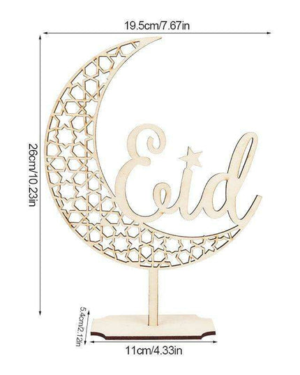 Chic Wooden Eid Mubarak Decoration: Celebrate in Elegance