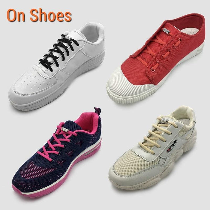 Elastic No Tie Shoelaces System with Metal Locks - Step Up Your Shoe Game!