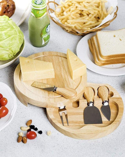 Gourmet Cheese Lover's Elite Stainless Steel Knife Set with Elegant Wood Handles - Perfect for Entertaining