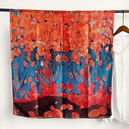 Elegant Summer Botanica Silk Scarf: Effortless Chic for Your Wardrobe