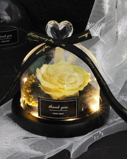 Timeless Elegance Glass Rose Showcase - A Symbol of Love and Grace