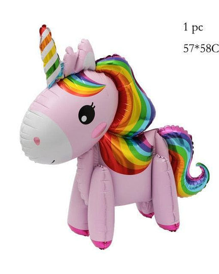 Enchanted Unicorn Number Balloon Set for Joyful 1-4 Year Celebrations