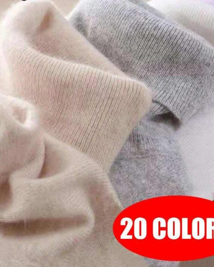 Sophisticated Winter Charm: Premium Cashmere & Wool Turtleneck Pullover for Women | Elegant Knit Sweater