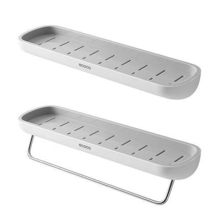 Compact Moisture-Resistant Wall Shelf Organizer for Bathroom and Kitchen - Simple Installation Solution