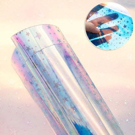 Iridescent PVC Synthetic Leather Jelly Fabric for Innovative DIY Creations