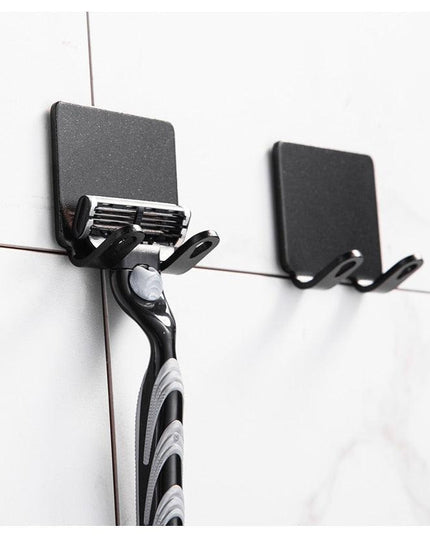 Chic Stainless Steel Razor Organizer with Waterproof Adhesive - Effortlessly Declutter Your Space