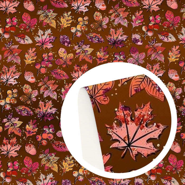 Fall-Inspired Premium Vegan Leather - Versatile DIY Crafting Material for Creative Projects
