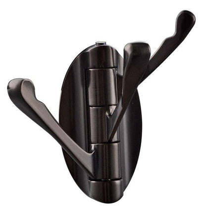 DOOKOLE Contemporary Stainless Steel Swivel Towel Rack with Hook for Enhanced Bathroom Organization