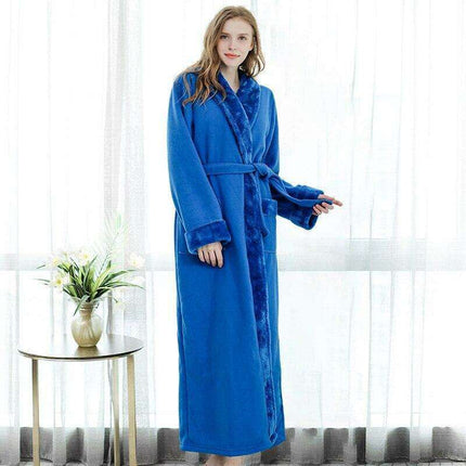 Luxurious Extra Long Flannel Robe for All Gender Relaxation