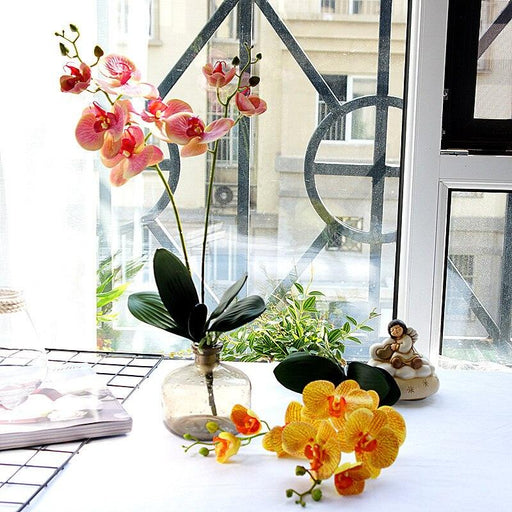 Elegant White Butterfly Orchid - Premium Latex Artificial Flower for Home & Wedding Decor