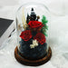 Luxury Eternal Rose Glass Dome - Timeless Elegance for Exclusive Spaces