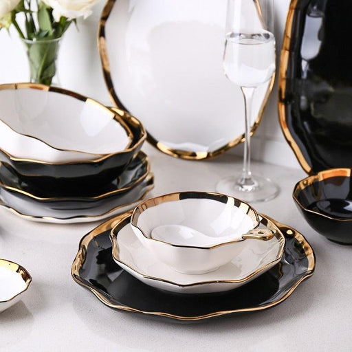 Elegant Botanica Ceramic Tableware Set