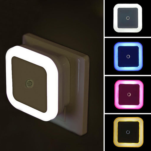 Square LED Night Light with Built-in Light Sensor for Gentle Illumination