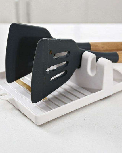 Stylish Kitchen Utensil Organizer with Spoon Rest and Spatula Holder