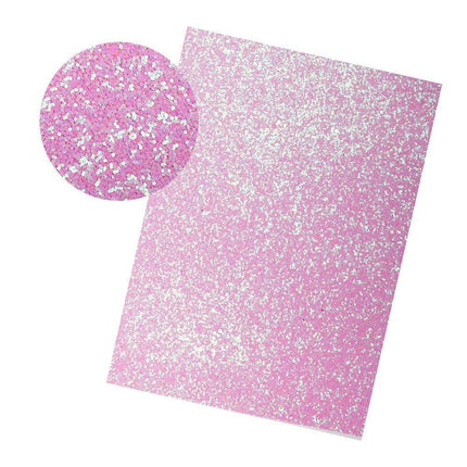 Iridescent Rainbow Glitter Faux Leather Sheets for Elegant DIY Masterpieces