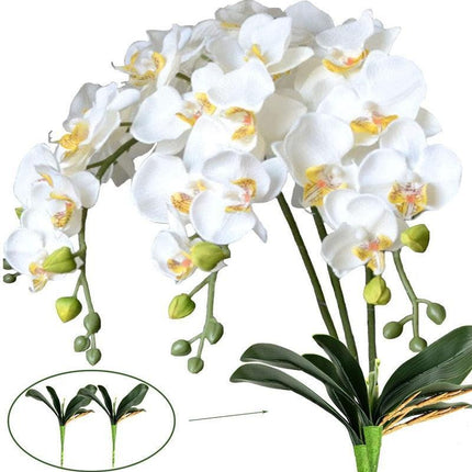 Orchid Splendor: Luxurious Silk Floral Arrangement for Stylish Living