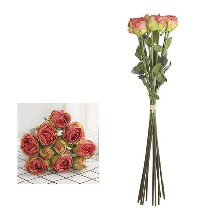 Opulent Silk Rose Bouquet: Stunning Botanica Florals for Elegant Home Accents