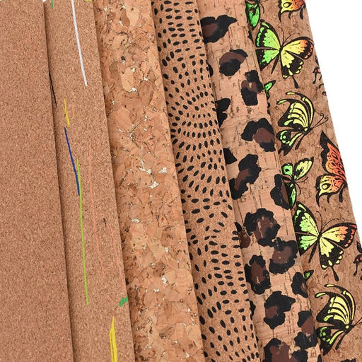 Vintage Cork Leather Fabric Bundle: Add a Touch of Elegance to Your Crafts