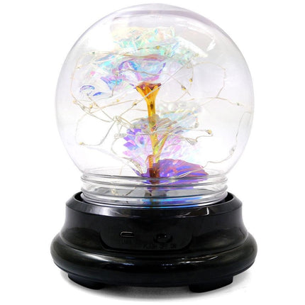 Eternal Glow Rose Dome - Illuminated Floral Beauty