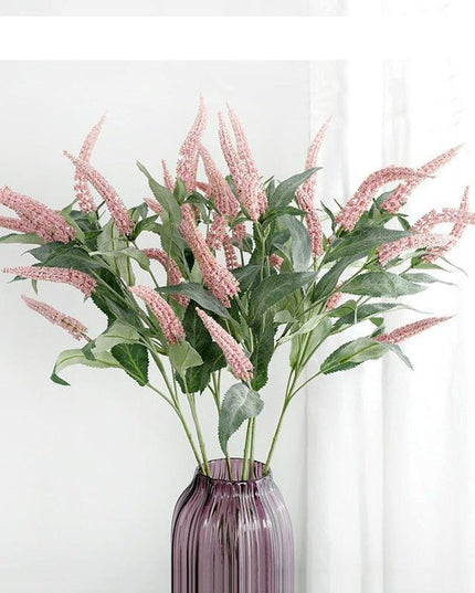 Elegant Sage Grass Faux Floral Arrangement - Set of 5 Realistic Stems