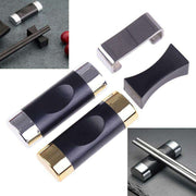 Chic Alloy Spoon Rest and Chopstick Organizer for an Elegant Dining Table