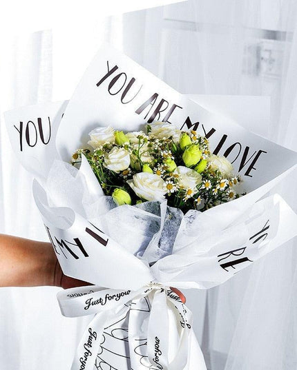 Elegant Waterproof Rose Bouquet Gift Wrap Kit - DIY Floral Packaging Set