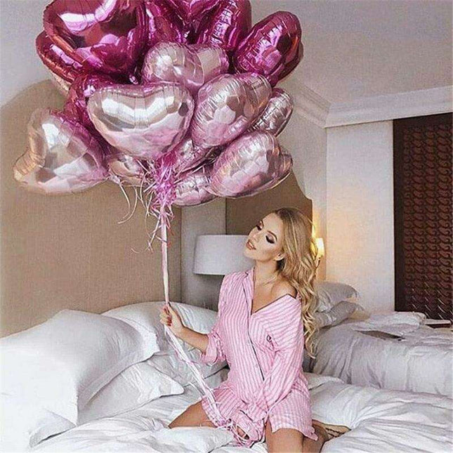 Rose Gold Heart-Shaped Foil Balloon Collection - Ideal for Every Celebration