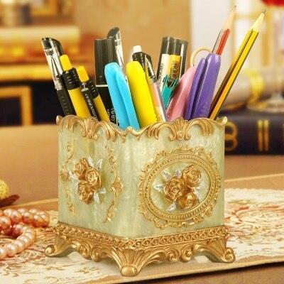 Chic European Resin Tissue Organizer - Vintage Style Home Accent