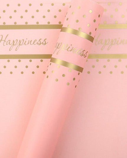 Chic English Letter Waterproof Floral Wrap Paper Set - Premium Bouquet Presentation