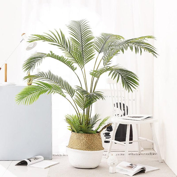Tropical Vibes 96cm Artificial Palm Tree with Monstera Leaves