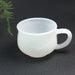 Zen Style Glass White Jade Coffee Cup Set - Elegant Office & Home Tea Mug