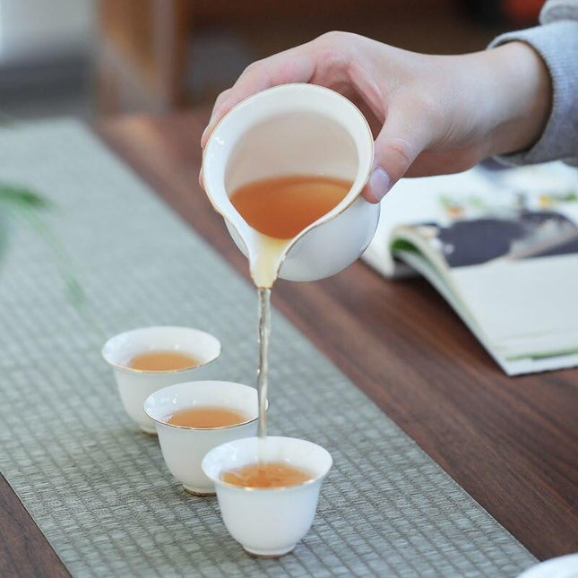 Experience the Elegance of Handcrafted Mutton Fat Jade Tea Cup - A Luxurious Addition to Your Tea Ritual